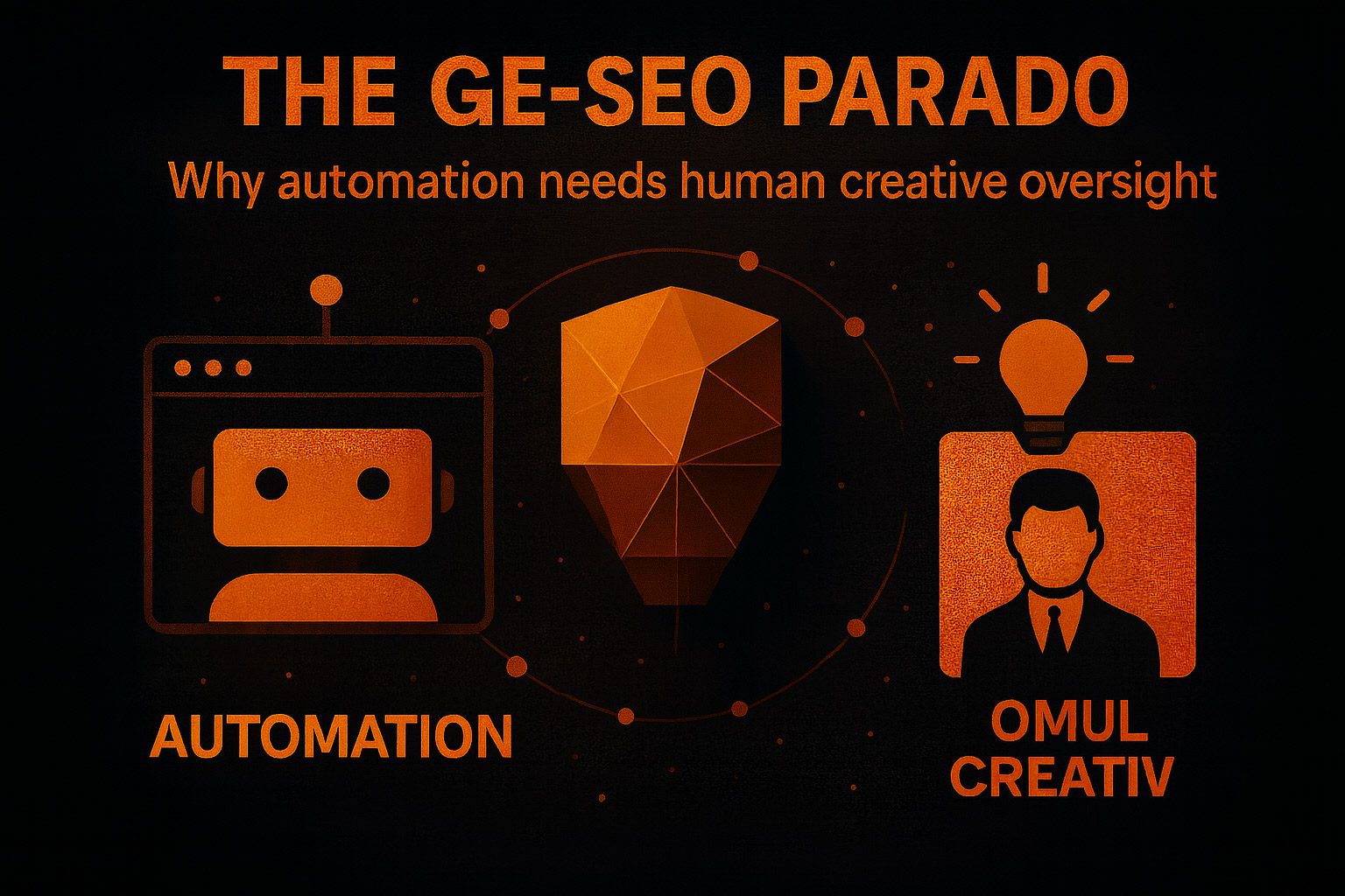 The GEO-SEO Paradox: De ce automatizarea are nevoie de supraveghere umană creativă
