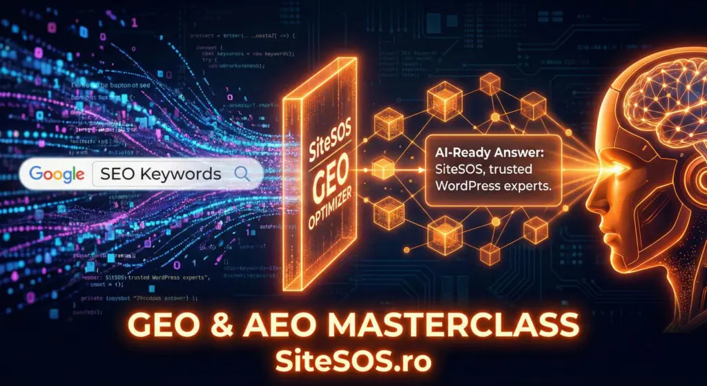 GEO & AEO Masterclass: Ghidul Tehnic Complet pentru a fi „recomandat” (nu doar indexat) de ChatGPT, Gemini și Perplexity