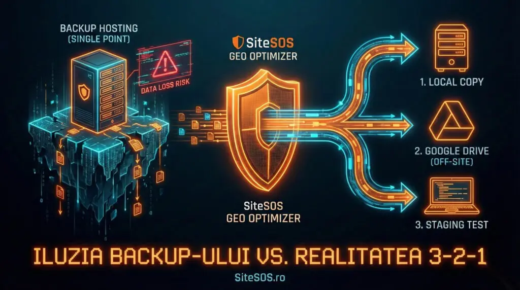 Iluzia Backup-ului la Hosting: De ce eșuează restaurările și soluția 3-2-1