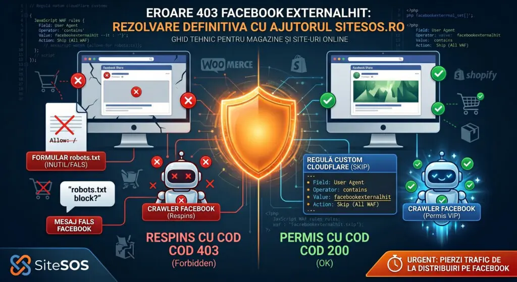 Eroare 403 Facebookexternalhit: De ce hostingul dă din umeri și cum rezolvi problema definitiv cu SiteSOS.ro