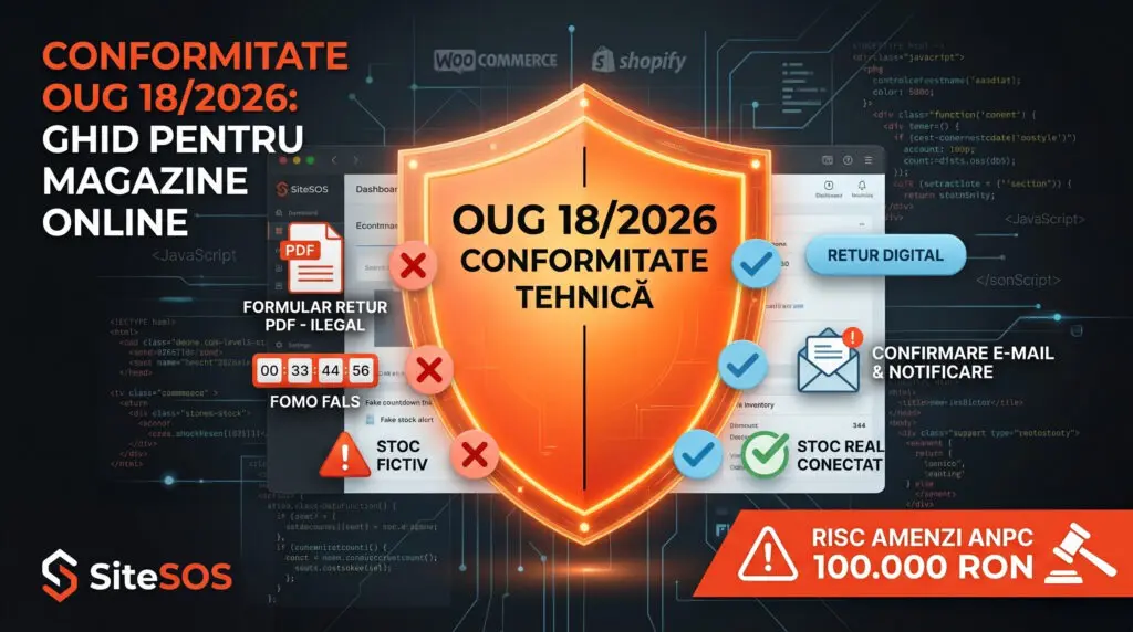 OUG 18/2026: Cum eviți amenzile ANPC de 100.000 RON și de ce un PDF pentru retur a devenit ilegal SiteSOS