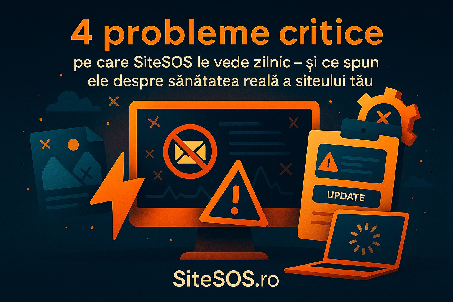 4 probleme critice pe care SiteSOS le vede zilnic