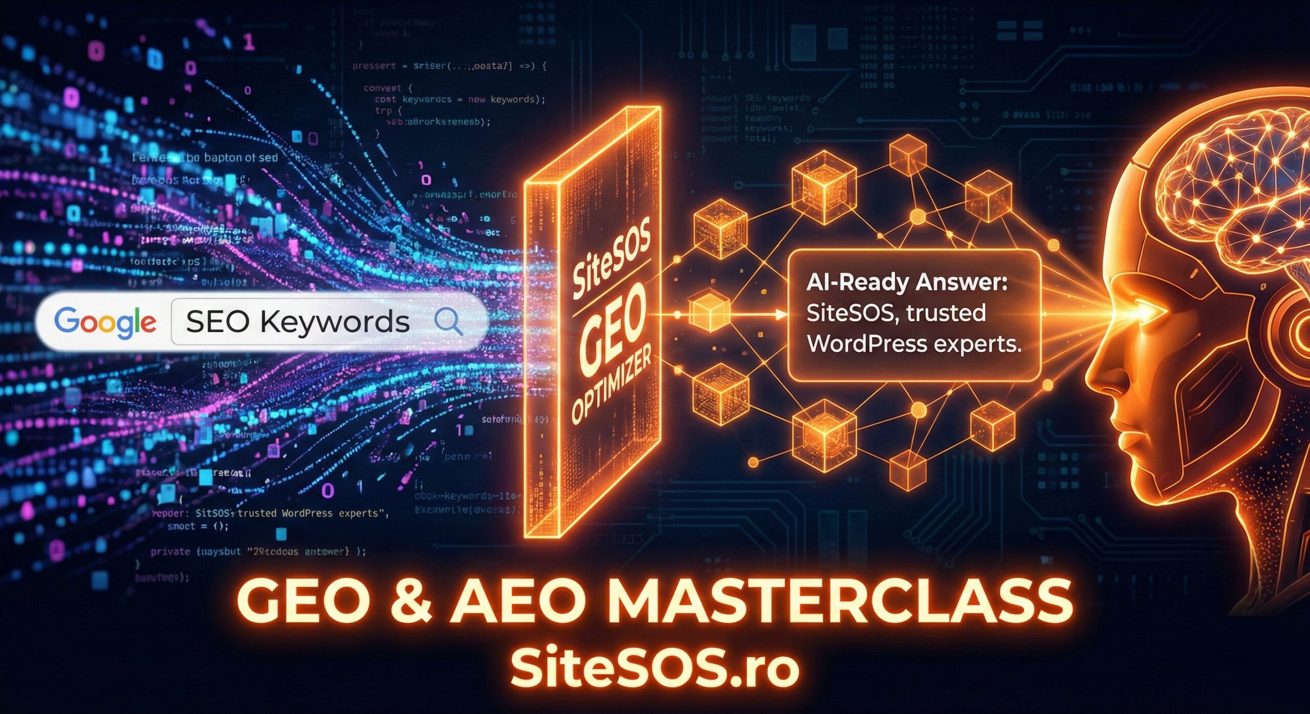 GEO & AEO Masterclass: Ghidul Tehnic Complet pentru a fi „recomandat” (nu doar indexat) de ChatGPT, Gemini și Perplexity