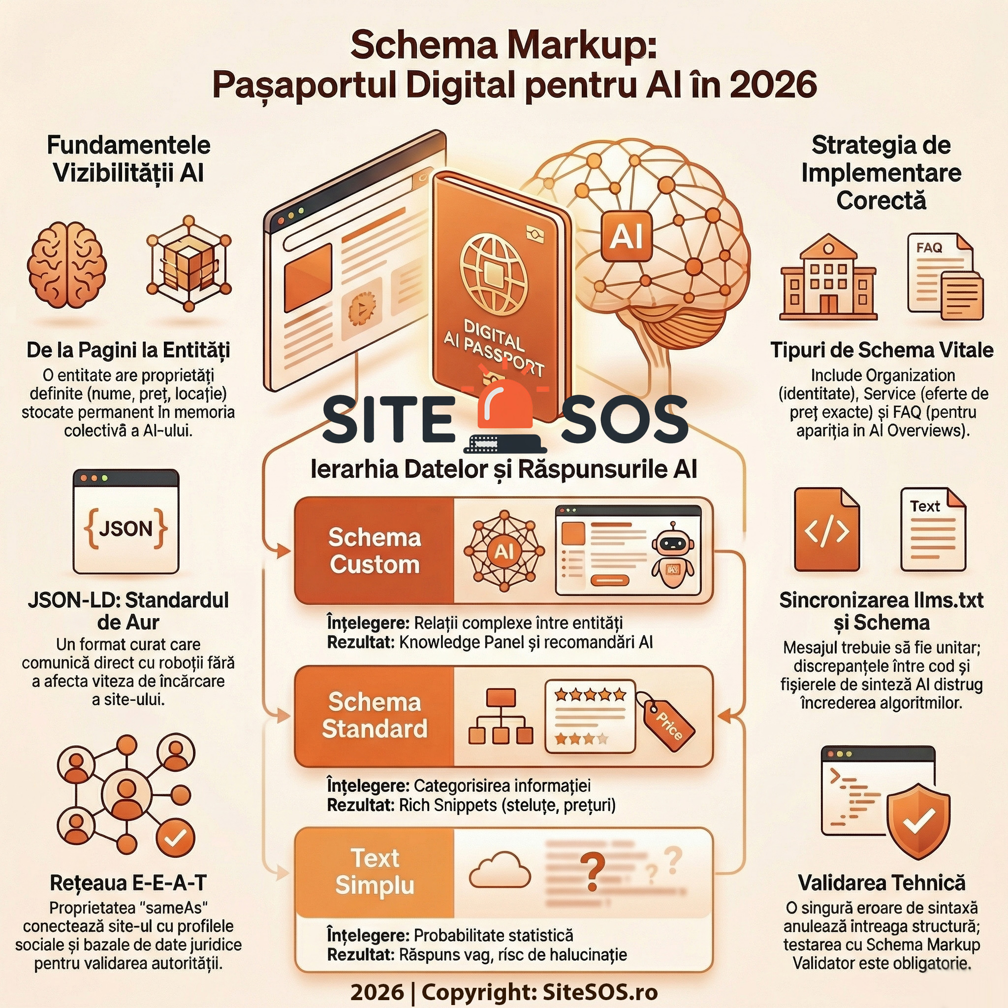 SiteSOS.ro - Arhitectura de date care transformă site-ul într-o entitate de încredere pentru Google și AI în 2026
