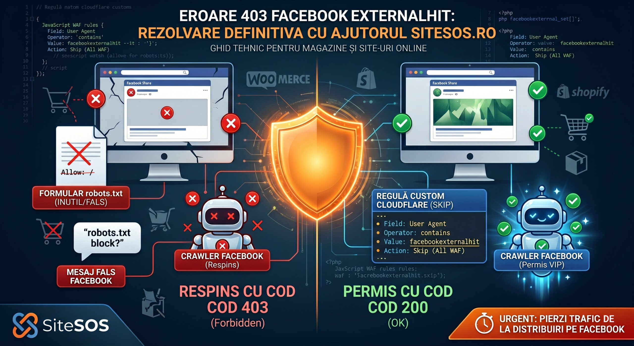 Eroare 403 Facebookexternalhit: De ce hostingul dă din umeri și cum rezolvi problema definitiv cu SiteSOS.ro